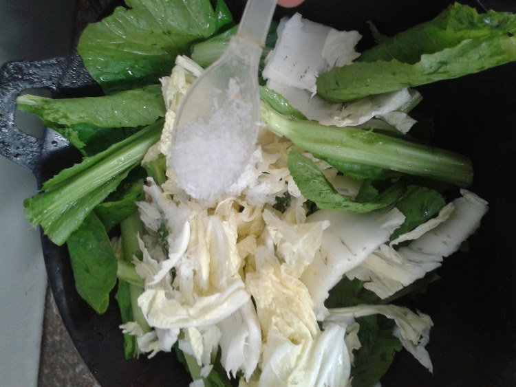 白菜炒芥菜步骤5