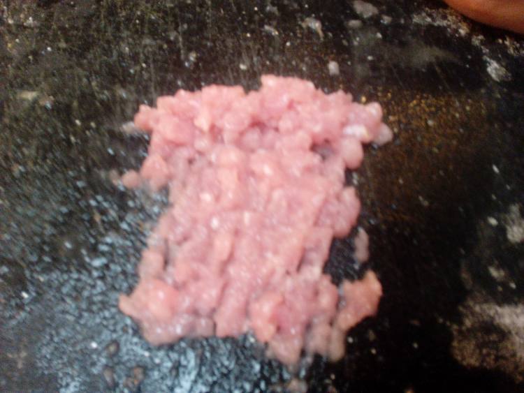 肉末炒米粉步骤3