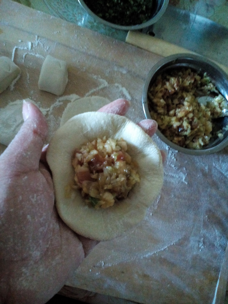 白菜煎包步骤8