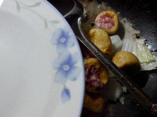 香菇肉面筋煮白菜步骤3