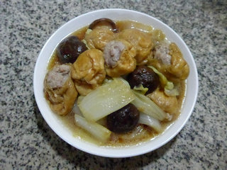 香菇肉面筋煮白菜步骤9