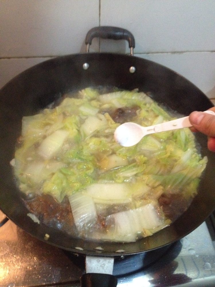滑肉白菜汤步骤10