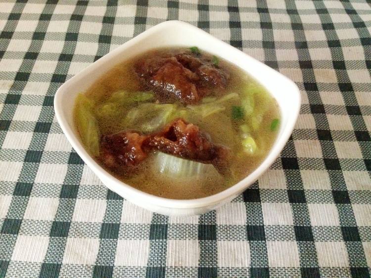 滑肉白菜汤步骤12