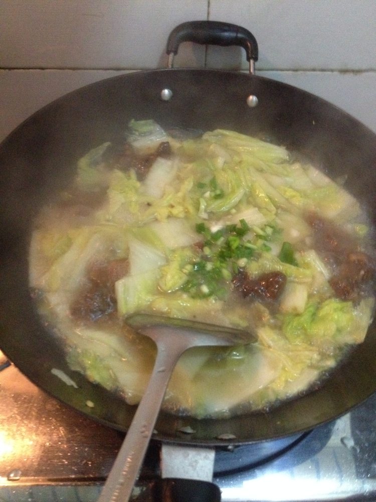滑肉白菜汤步骤11