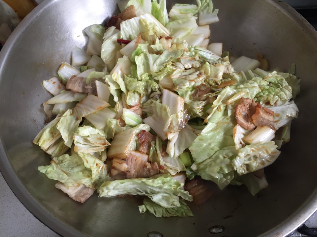白菜肉片炖粉皮步骤5