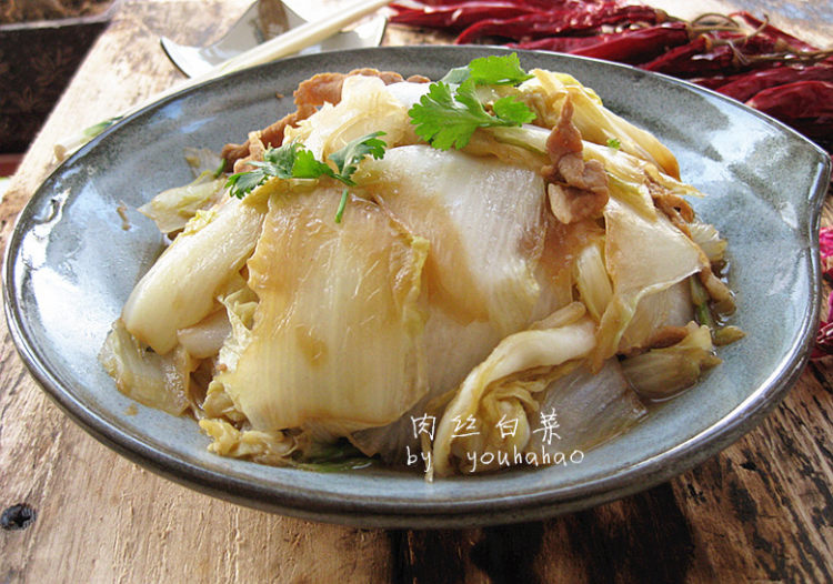 肉丝白菜步骤14