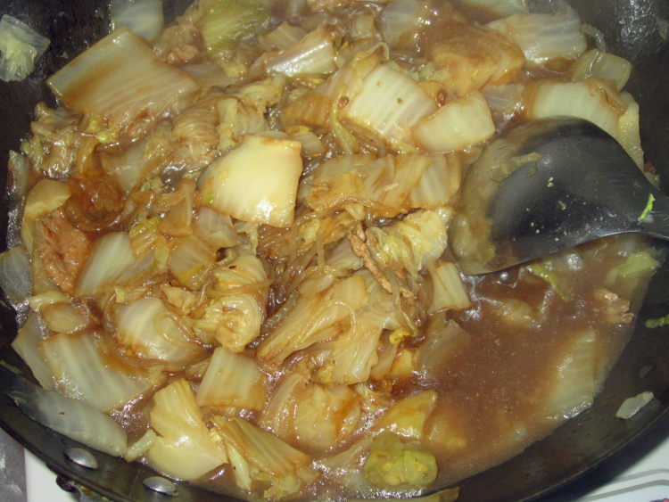 白菜粉条肉片步骤10