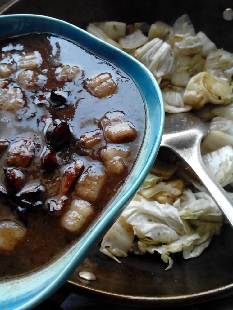 红烧肉炖白菜步骤13