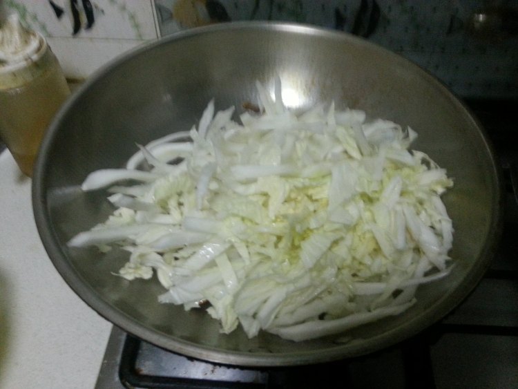 白菜丝炒肉丝步骤7