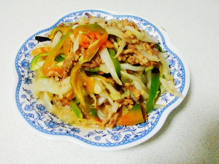 白菜丝炒肉丝步骤10