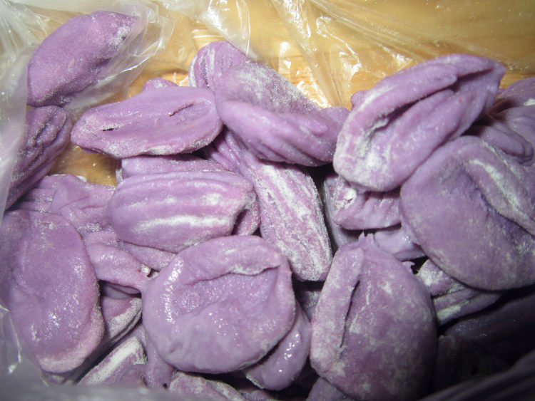 白菜紫薯猫耳朵步骤2