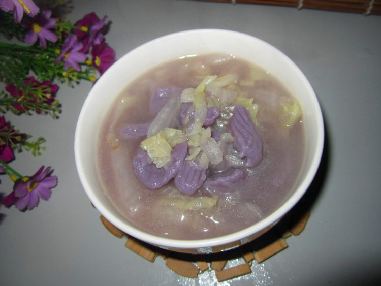 白菜紫薯猫耳朵步骤8
