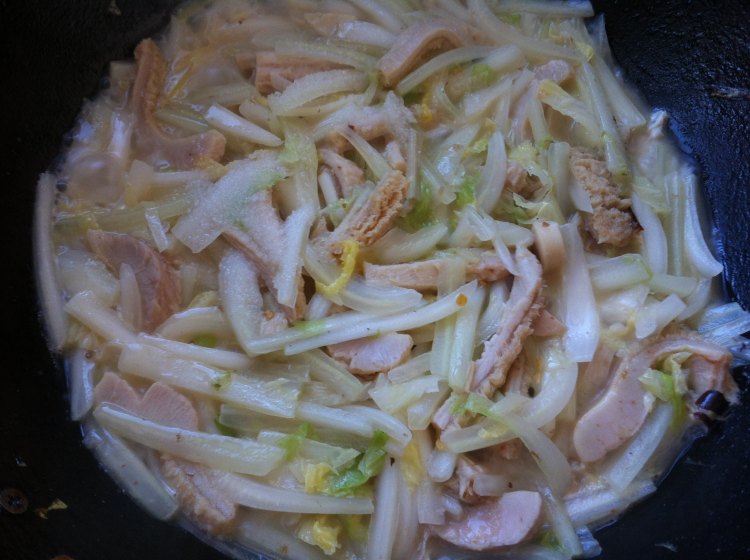 白菜炒牛肚步骤7