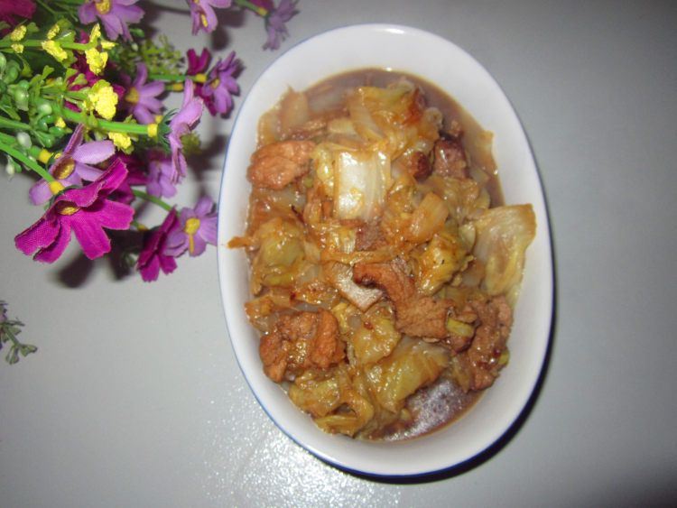 蚝油肉片白菜步骤10