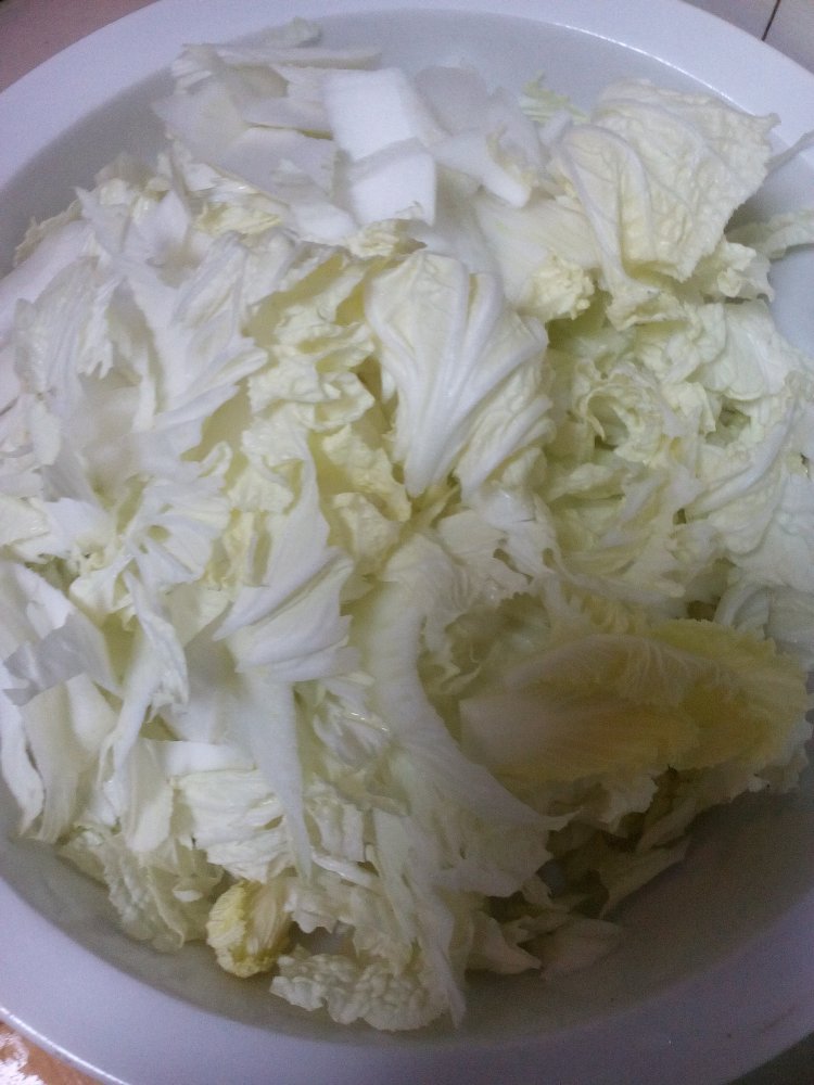 白菜炖豆芽步骤2