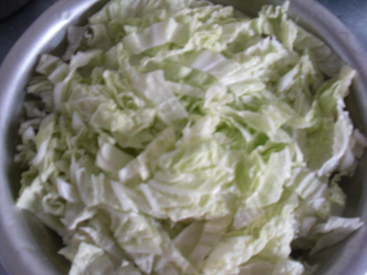 白菜蛋炒饭步骤1