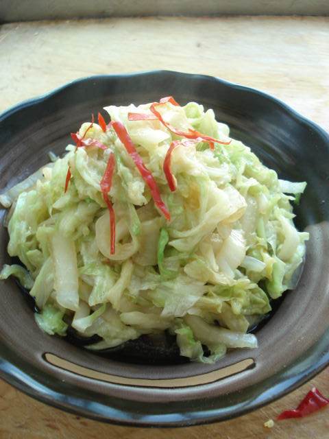 小炒白菜丝步骤7