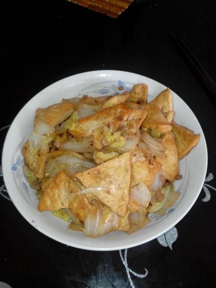白菜煎豆腐步骤8