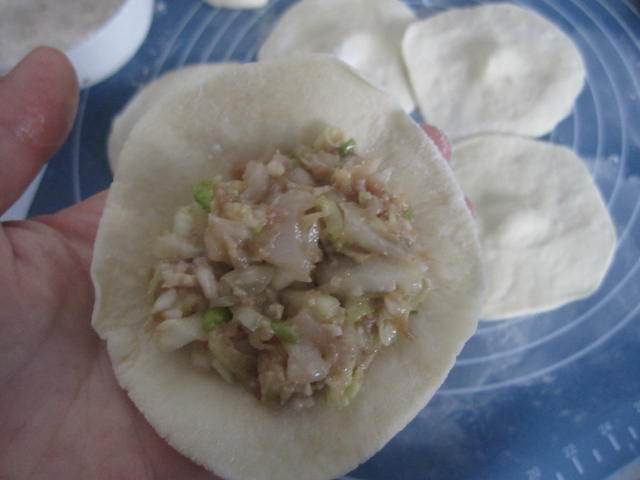 白菜鲜鱿肉包子步骤13
