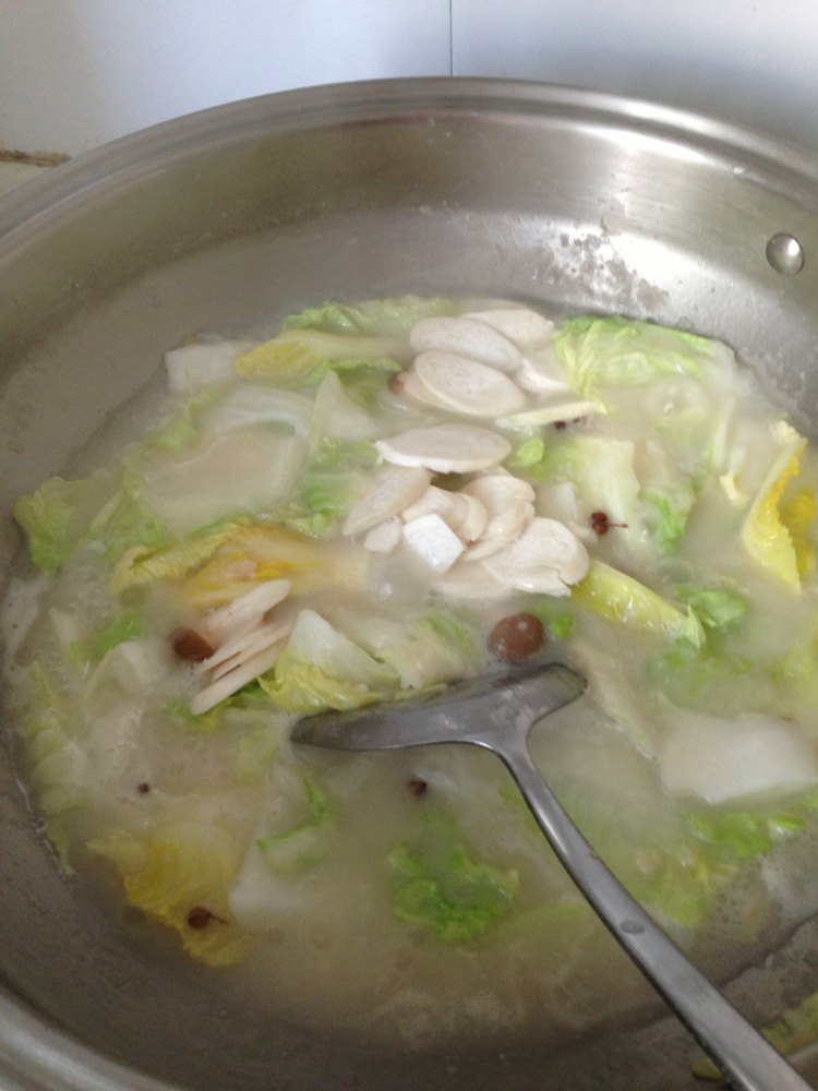 杏鲍菇奶白菜步骤9