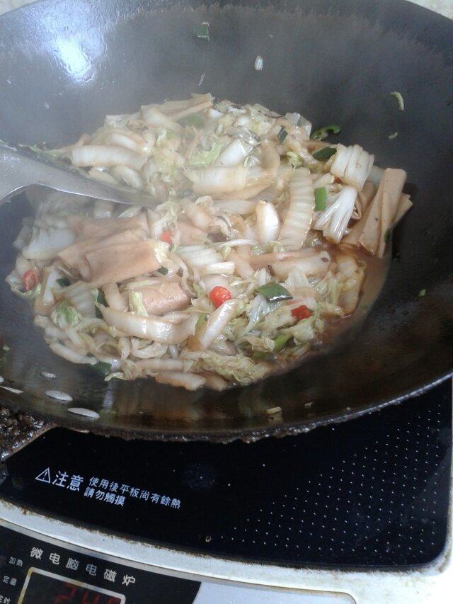 家常炒小白菜步骤9