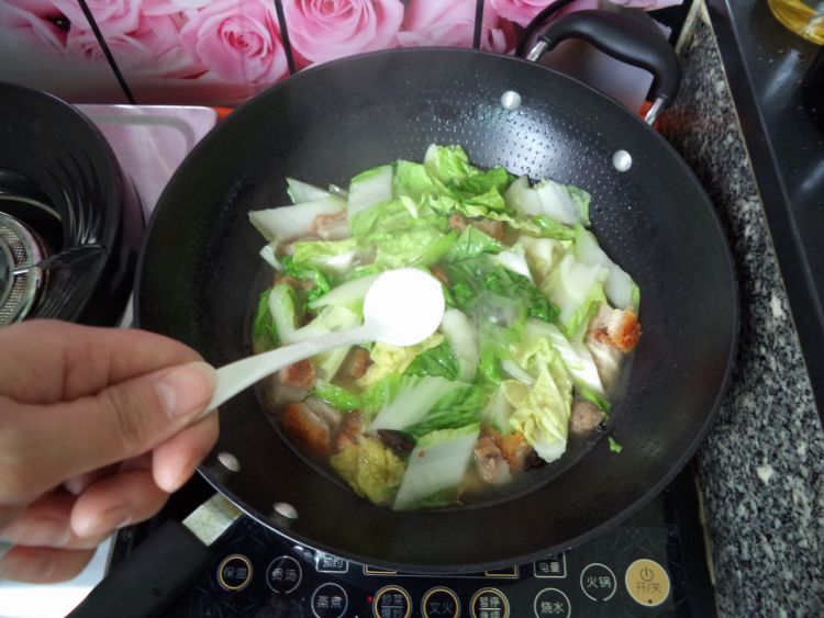 烧肉炖白菜豆腐步骤9