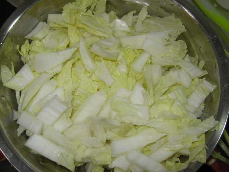 白菜豆腐渣步骤2