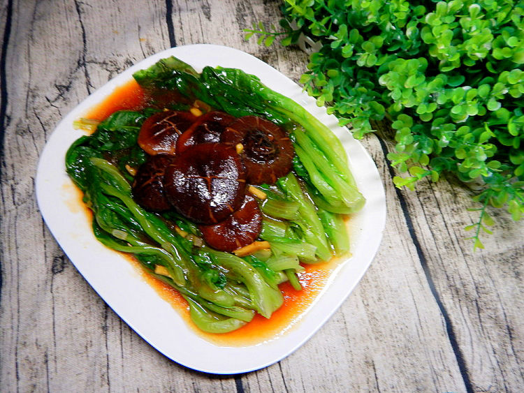 蚝油生菜香菇步骤14