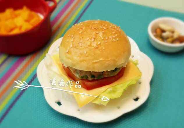 鲜虾肉排芝士汉堡步骤11