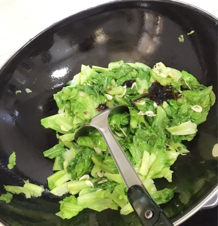 蚝油虾皮生菜#多效护步骤4