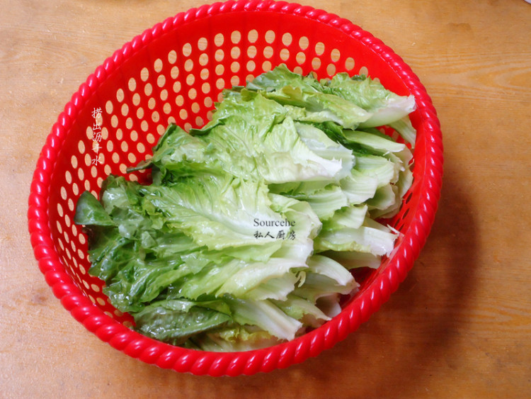 酸蒜白灼生菜步骤2