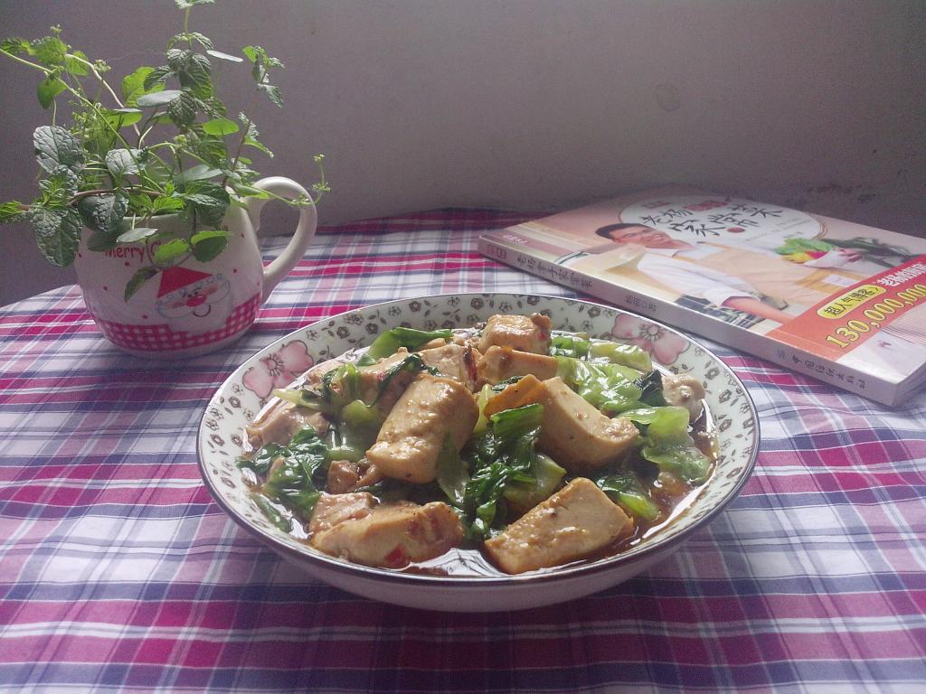 生菜炒豆腐步骤12