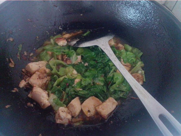 生菜炒豆腐步骤11