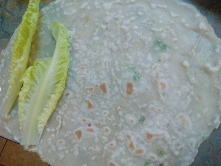 生菜鸡蛋皮卷饼步骤11
