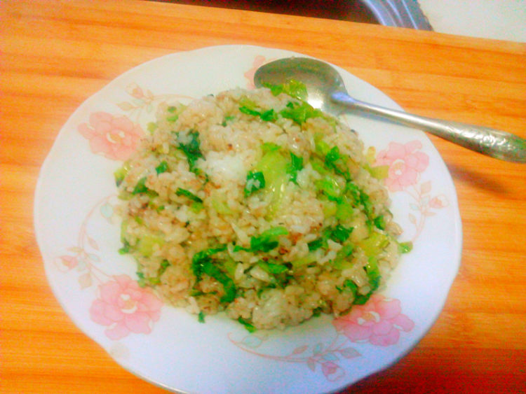 生菜炒米饭步骤8