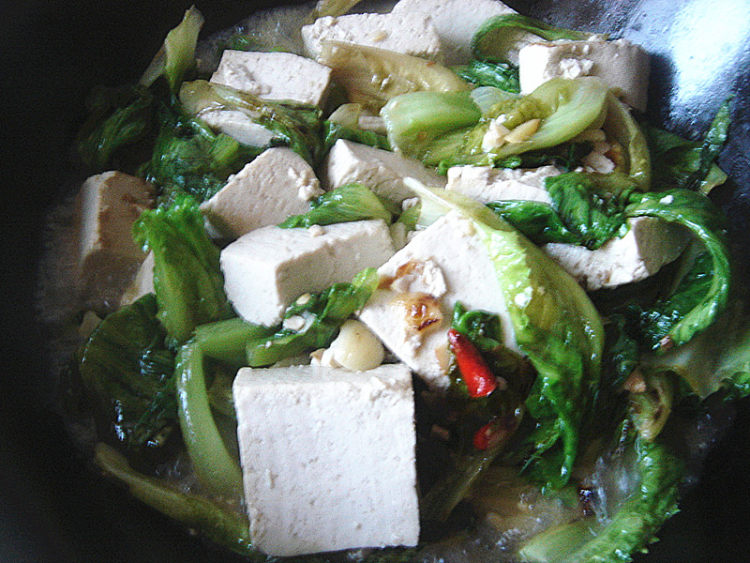生菜炖豆腐步骤4