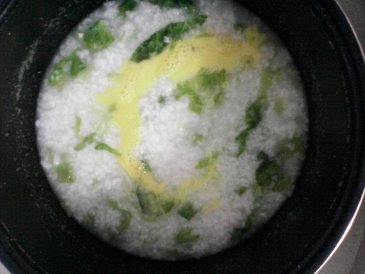 生菜蛋花粥步骤5