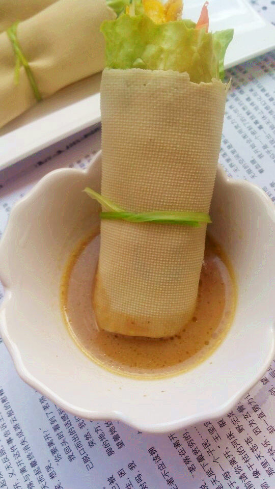 生菜豆皮卷三丝步骤15