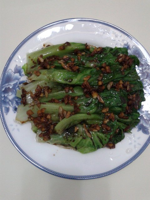 蒜姜蚝油生菜步骤9