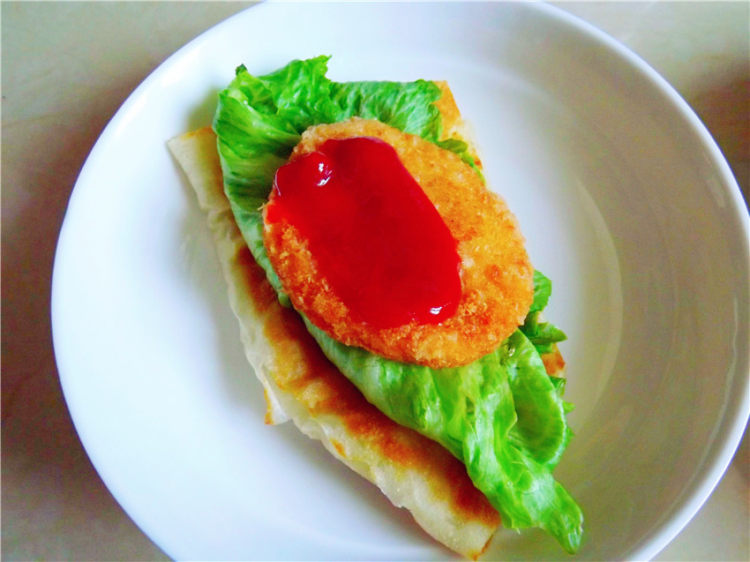 中式虾饼三明治步骤9