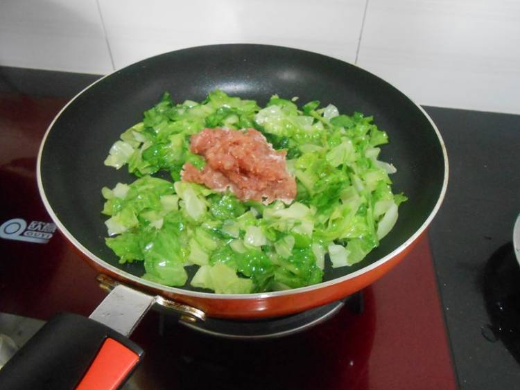 生菜肉末步骤4