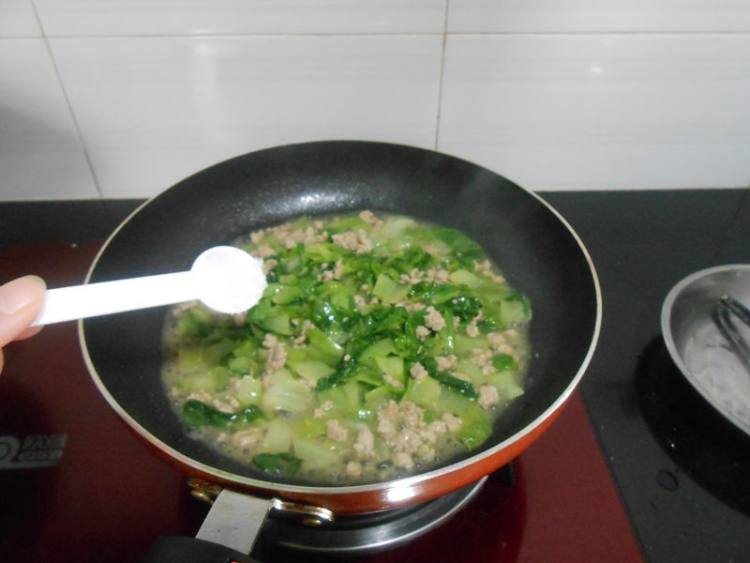 生菜肉末步骤6