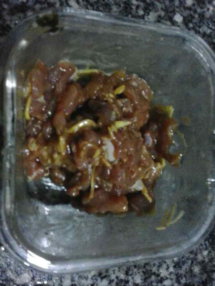 生菜猪肉粥步骤2