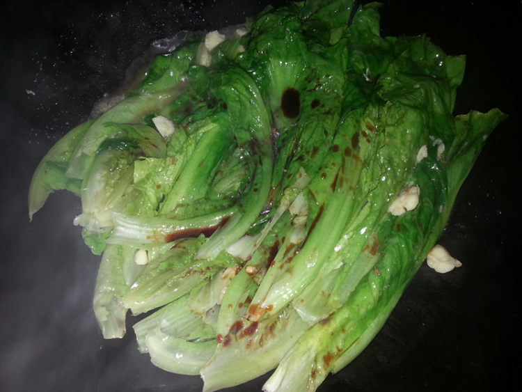 鸡油生菜步骤5