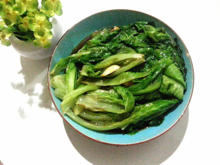 鸡油生菜步骤7