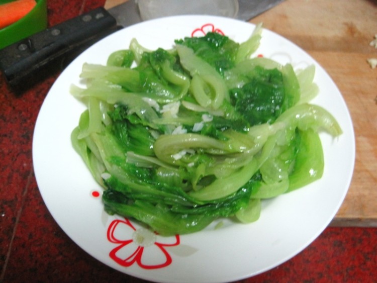 蚝油淋汁生菜步骤7