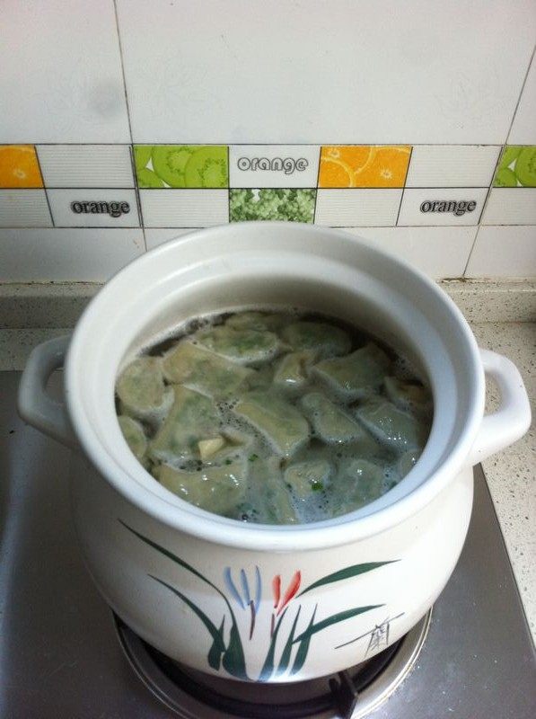 生菜汤饺子步骤5