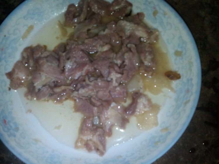 生菜炒肉片步骤3