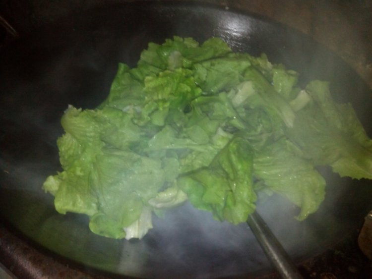 生菜炒肉片步骤5