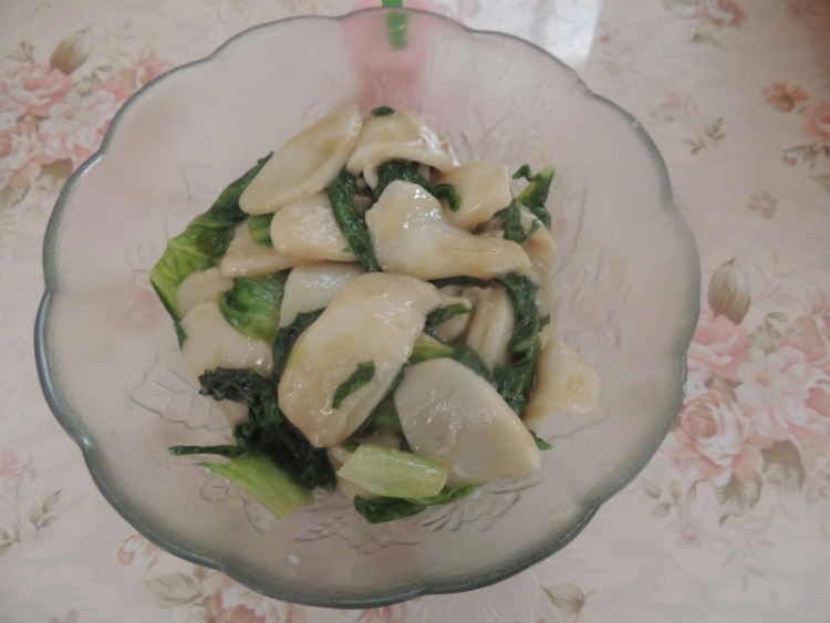 蚝油生菜炒年糕步骤12